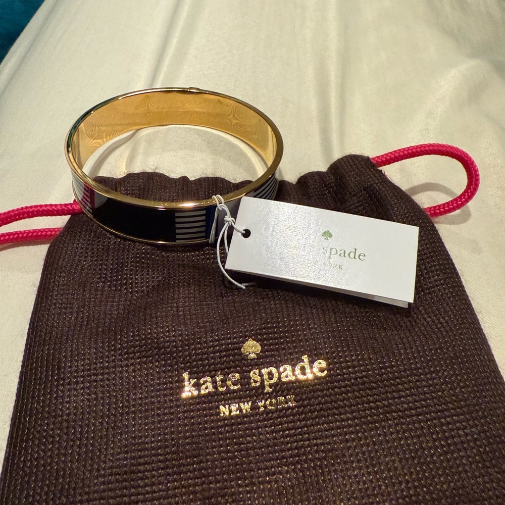 Kate Spade Black and Gold Bangle Bracelet